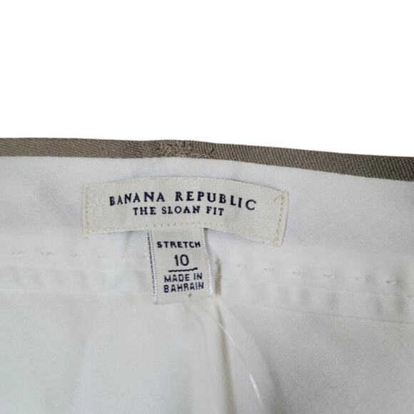 Banana Republic NWT Sloan Pants Women Size 10 Tan Deadstock Stretch Straight Leg - Picture 3 of 15